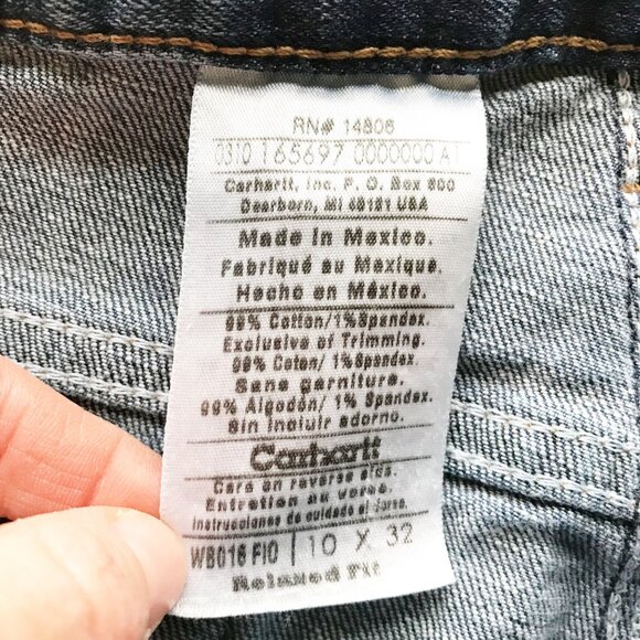 CARHARTT Relaxed Fit Straight Leg Dark Wash Jeans Womens 10 - Picture 5 of 8